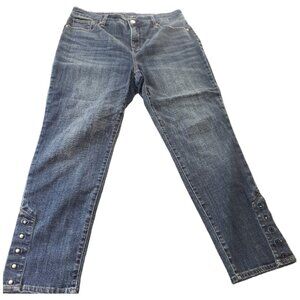 CT1505 Chico's So Slimming Girlfriend slim Leg ankle Jean 10T